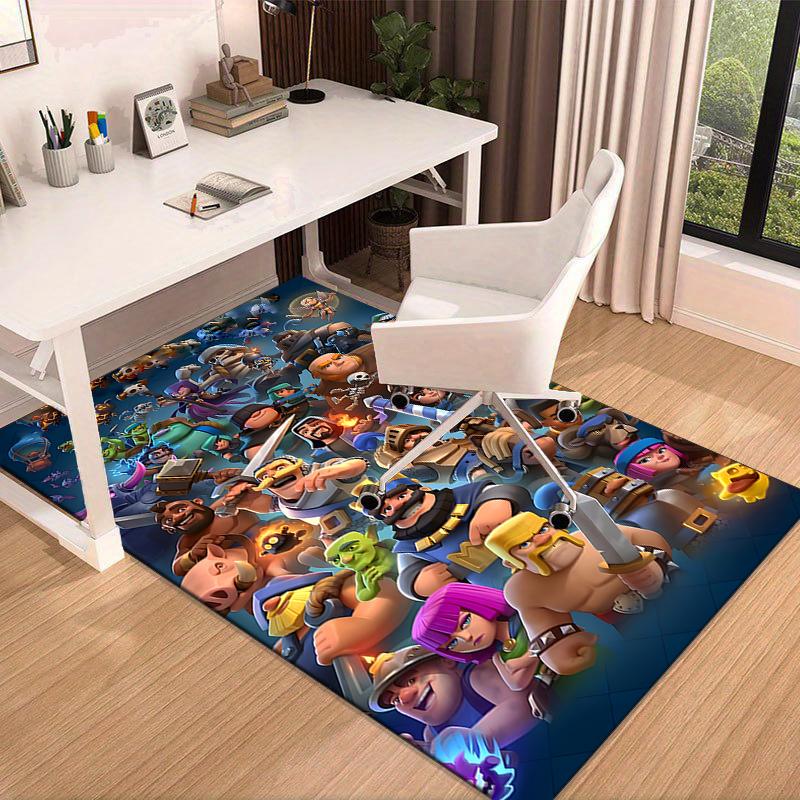 1PC Clash Royale Heroes Collage Rug Game Carpet, Floor Mat for Bedroom Living Room Entryway Rug, Home Decor Idea Gift for Christmas Birthday