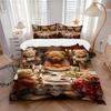 3pcs Teddy Bear Bedding Set - Includes One Quilt Cover and Two Pillowcases (No Core) - Perfect for Bedroom and Guest Room Decoration, Festiv