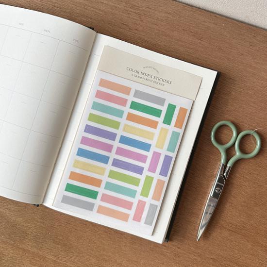 Autocolantul Biscuit Studio Color Index, o expresie populară în Coreea