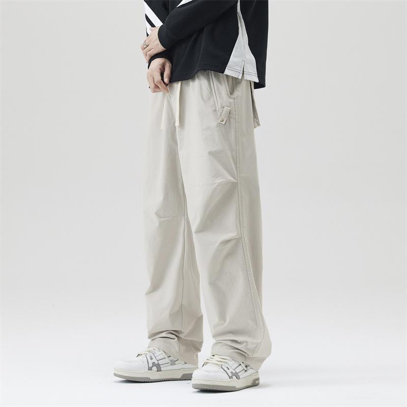 Paratrooper Pants Tooling Pants Trendy Men's Summer Thin American Trendy Brand Straight Casual Pants Men's Drawstring Sweatpants