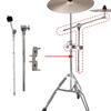 Drum Kits Extension Stand Clamp Cymbal Holder Drum Extension Cymbal Tilter Cymbal Arm Stand Holder Easy To Install