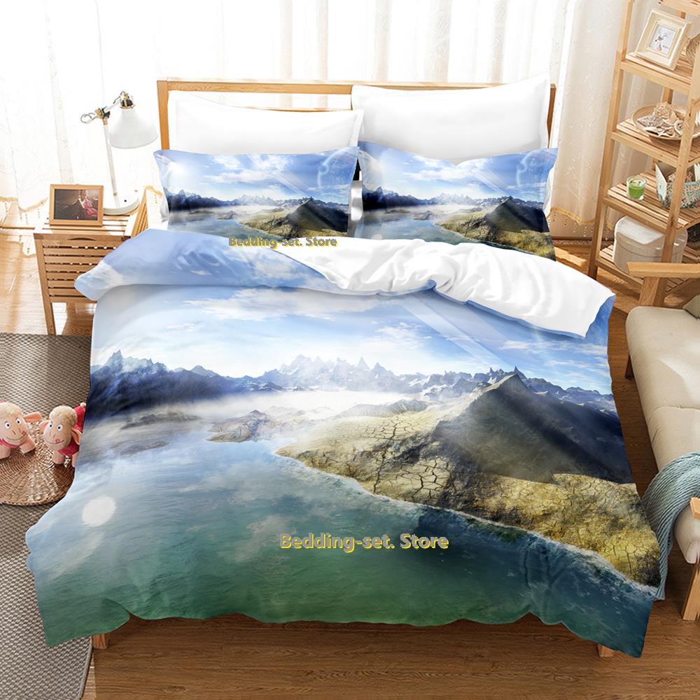 Set Letto Pianeti Singolo Gemello Matrimoniale Queen King Size Set Letto Adulto Bambino Camera da Letto Set Copripiumino universo spazio esterno Letto