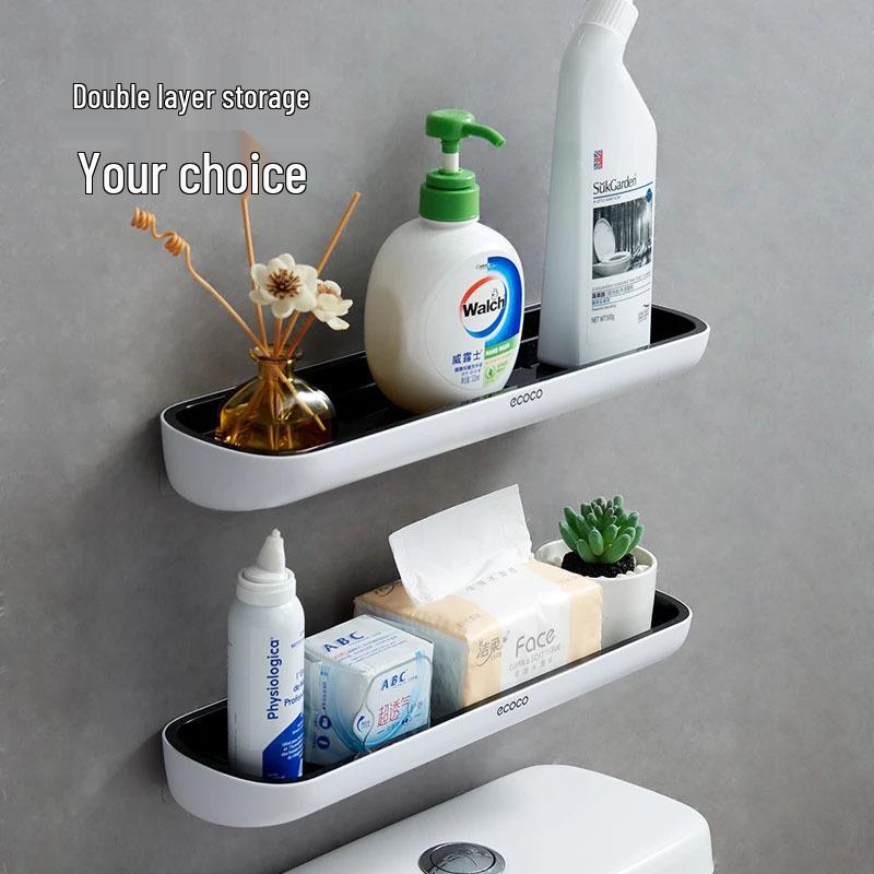 Yikeke Scaffale da Bagno Multi-Funzione da Parete