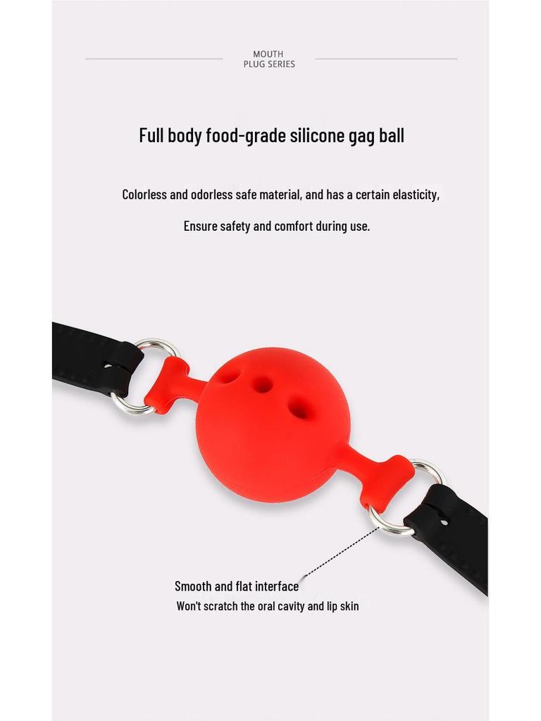 Silicone Erotic Bondage Gag Toy - European & American Oral Passion Prop