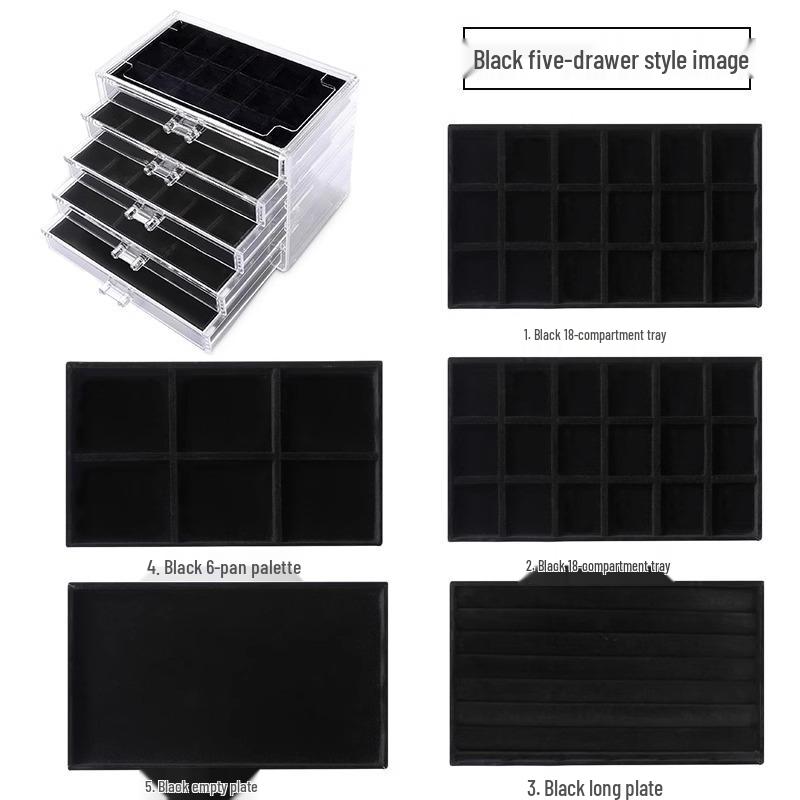 Wielopoziomowe pudełko na biżuterię na kolczyki i małe przedmioty - Przechowywanie i organizacja w domu