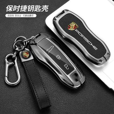 Fscr7 Alloy Car Remote Key Case Cover Shell Fob Protective Case For Cayenne Panamera Macan Cayman 718 911 Taycan Sticker