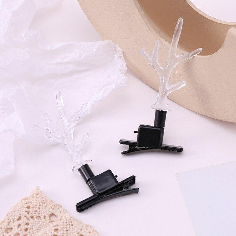 2pcs/Pair Christmas Glowing LED Antlers Hairpin Elk Red Headband Antlers Children Hair Accessories Headbands for Women Xmas Gift
