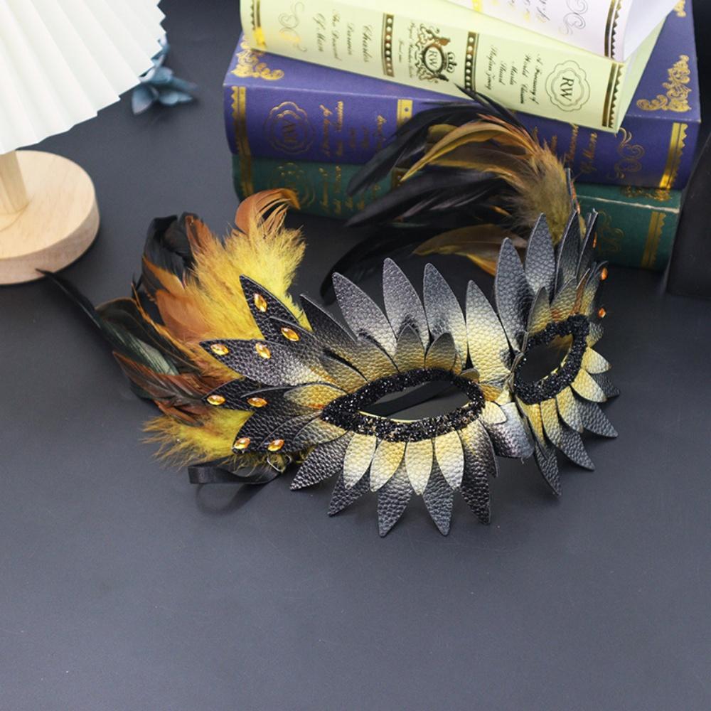 Bird-Beak Mask Mysterious Feather Half Face Mask Masquerade Party Mask Premium For Dance Parties Carnivals Masquerades