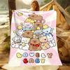 Capybara Cartoon Throw Blanket Soft  Cozy for Home or Travel Perfect Gift for Adults  Kids Various Sizes Available