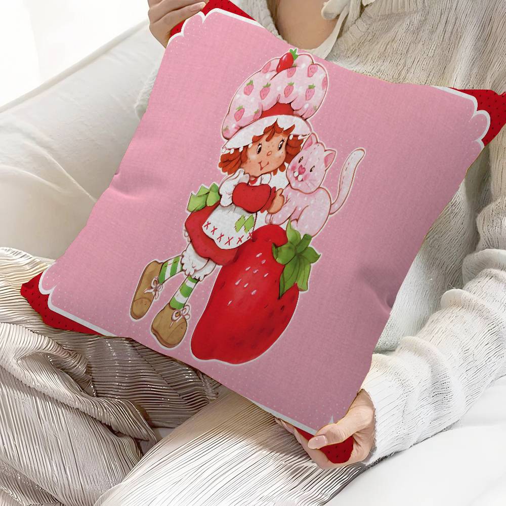 S_Strawberrys-S_Shortcakes Cushion Cover Decorative Pillow Sofa Home Decor Case Pillow Cases