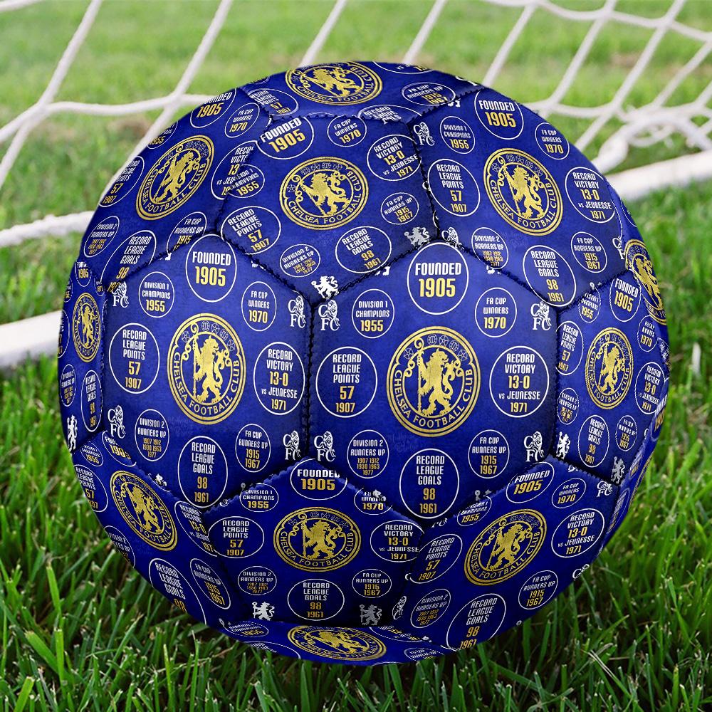football club F.C Print Size 5 Soccer Ball, Standard Match Football for Sports Game and Team Practice, Ideal Gift for Soccer Fans