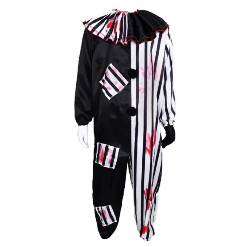 Terrifier Halloween Clown Costume Cosplay Suit For Stage Performance With Polyester Material For Kids And Adults