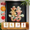 3D Dragon and Phoenix 'Xi' Character KT Board for Wedding Room Atmosphere - Living Room, Bedroom, or Bedside Wall Decoration