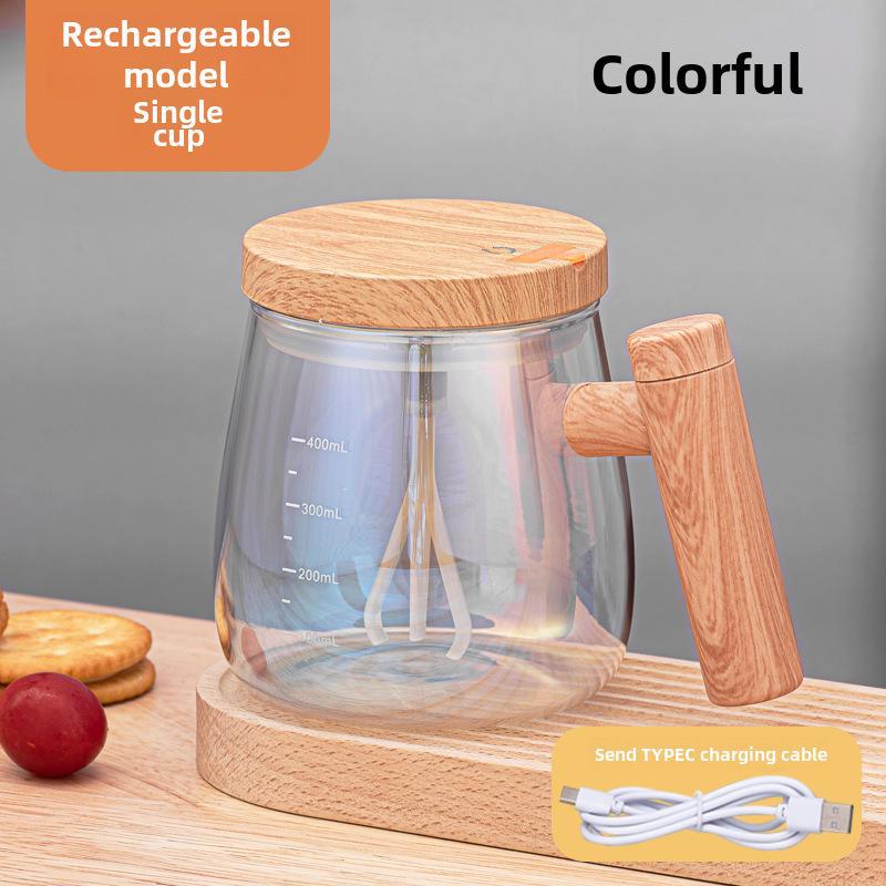 Hochwertiger Ahorn Elektrischer Rührbecher - Vollautomatische Kaffeetasse