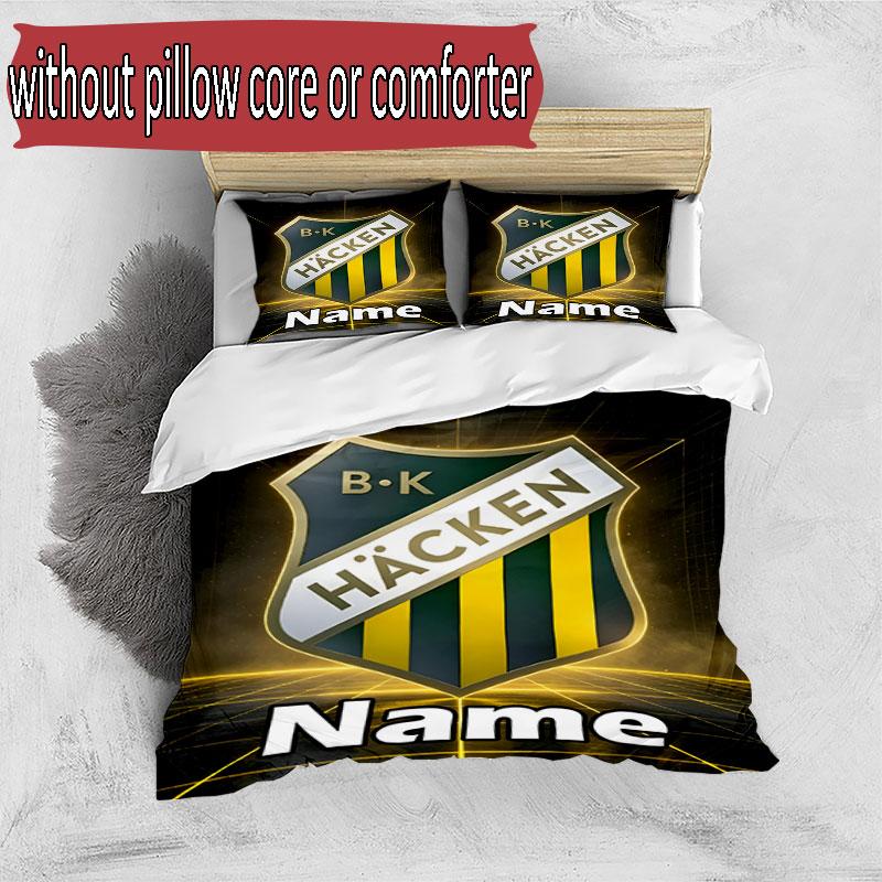 3pcs Duvet Cover Set (1*Duvet Cover + 2*Pillowcase, Without Core), Custom Name BK Hacken Pattern Bedding Set, Home Bedroom Decor Gift