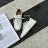 Sheepskin version~ Ballet sneakers 2025 new white comfortable casual platform minimalist training shoes single shoes women