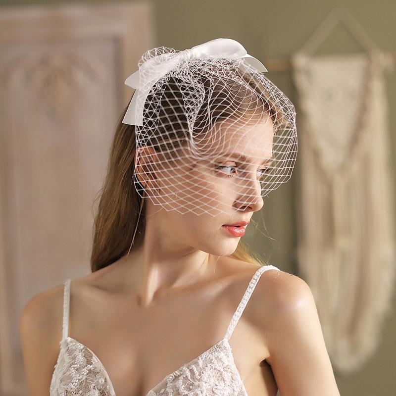 Decorative Fascinator Veil for Women 1920s Flapper Veil Headpiece Mesh Hair Clip Tea Party Hat Headpiece Wedding