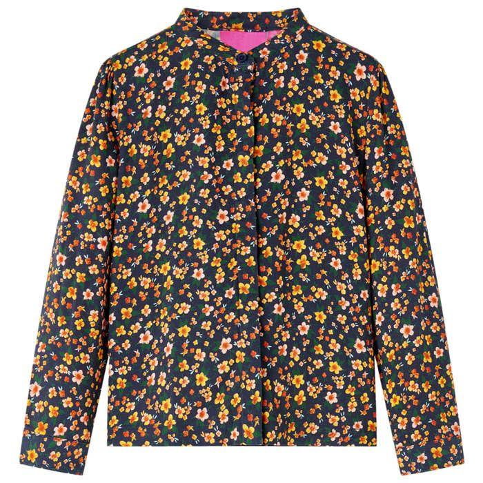 Chemise pour enfants avec col à bande bleu marine 92/104/116/128/140