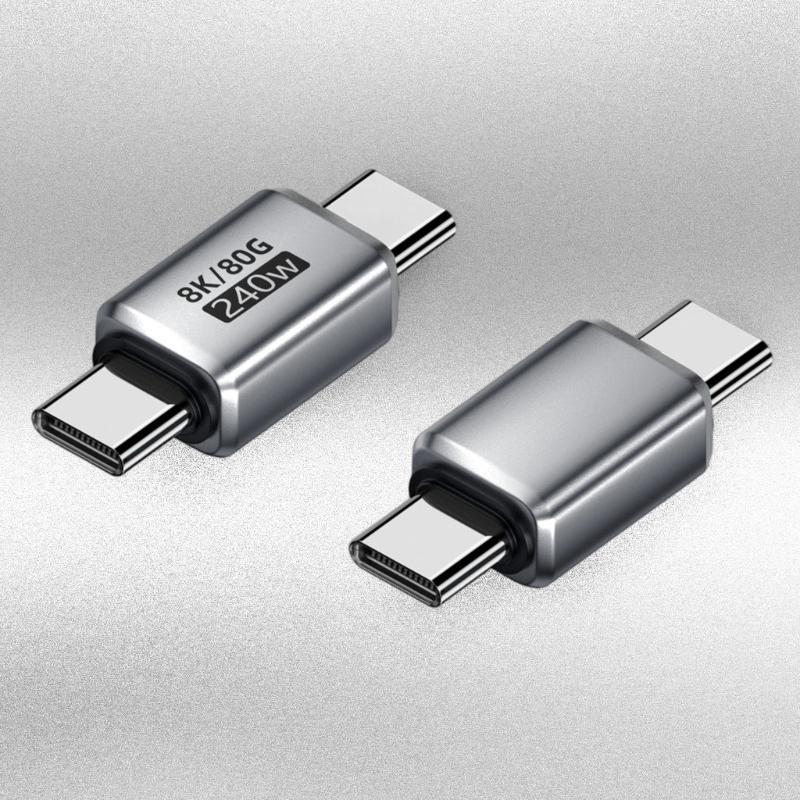 Aluminum USB4.0 Adapter For 8K60Hz Video Output And Multiple Device Compatibility 240W Power Delivery