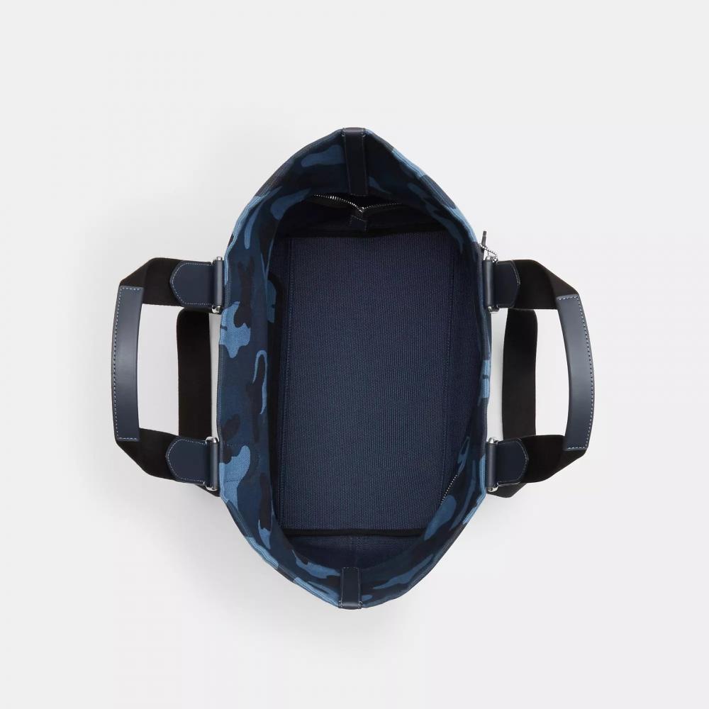 Coach Small Tour Tote Bag With Camo Print Silver