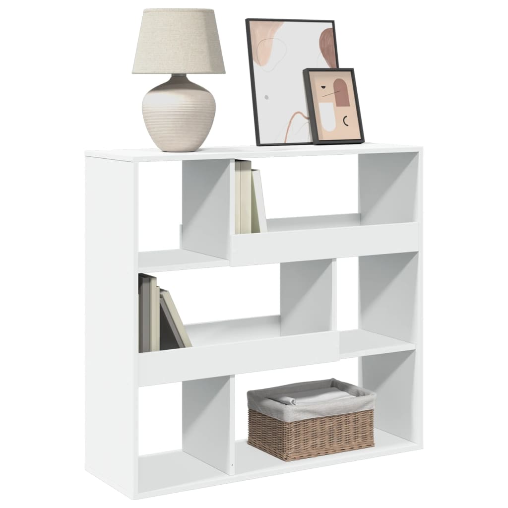 Bookshelf Room Divider White 100x33x94.5 cm