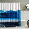 Stunning Blue Waterfall Shower Curtain: Artistic Landscape Design In 3D Print Fabric Perfect for Bathroom Decor