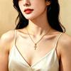High-End Rhinestone Cross Necklace: Luxurious Zirconia Choker for a Shiny, Versatile Look