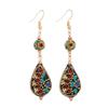 Retro niche design Nepalese exotic Tibetan earrings femininity simple personality handmade earrings