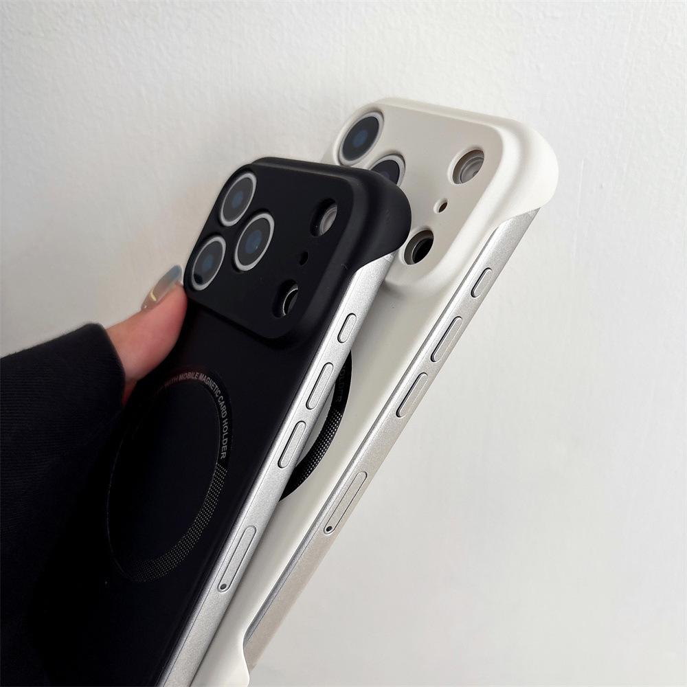 Borderless Magnetic Phone Case, Compatible with iPhone 11/12/13/14 and PROMAX 15/16/17, Drop Protection Cover