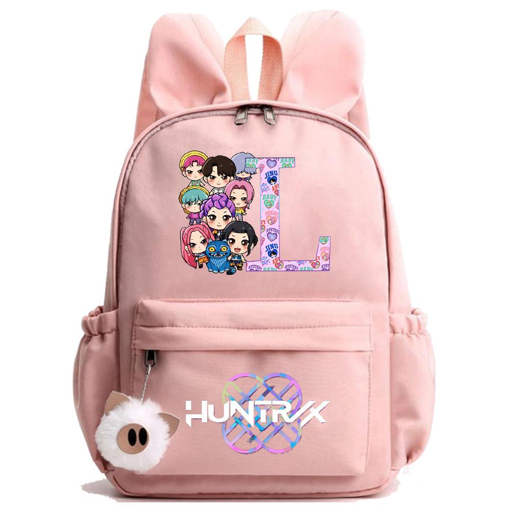 26 Engelska Bokstaven K-Pop Tryckt Ryggsäck Student Tonåring Bokväska för Pojke Flicka Skolväska Barn Gåva Kvinnor Stor Kapacitet Resväska Mochila