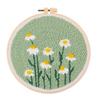 Flower Punching Needle Embroidery Set with Pattern Instruction Hoop Yarn Needle for Adult Beginner Punching Needle Set