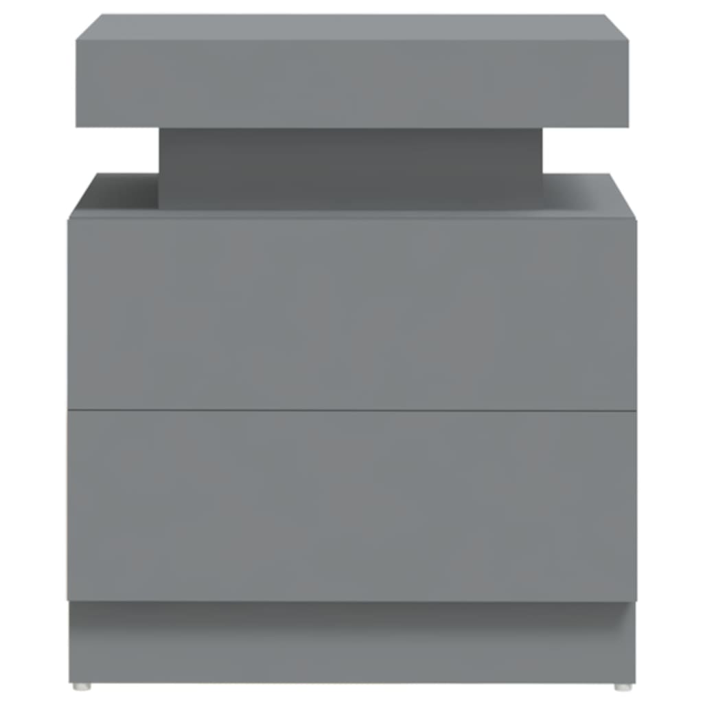 Vidaxl Szafka Nocna, Szara, 45X35X52 Cm, Materiał Drewnopochodny