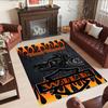 Harley-davidson Motorcycles Customized Name Floor Rug Office Rug Design for Dining Room Bedrooms Playrooms Decorate room Anti-slip Rug