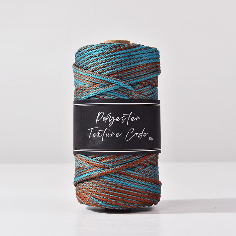 5MM Double Color Mixed 5MM Polyester Braid Cord,Hand Woven Bag Carpet Knitted Yarn,Horse Drawn Rope Bracelet Thread,70Yards