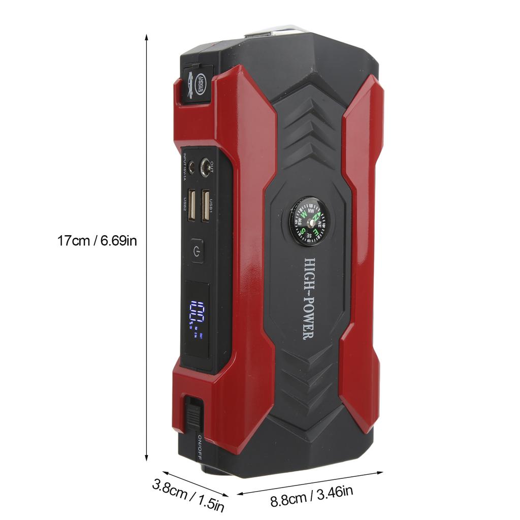 Multifunctional Emergency Car Power Bank 48000mAh Car Jump Starter for 12V Motor Motorcycle 100‑240V