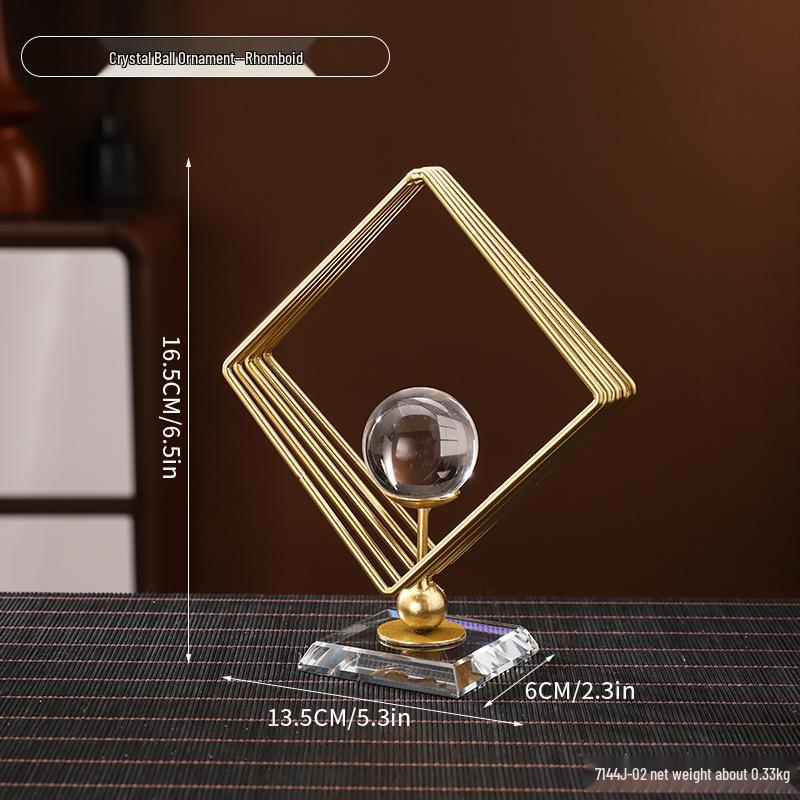 Golden Light Luxury Resin Handicrafts Collection: Ornaments for Office, Living Room, Wine & TV Cabinets