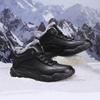 2024 Men's Fall and Winter PU Leather Shoes Padded Thickened Waterproof Casual Men's High-top Shoes Outdoor Sports Snow Boots