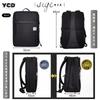Mochila de Negócios YCD [Expansível com Reforço, Bolso de 2 Camadas para Armazenamento Multifuncional] Mochila de Trabalho para Homens, Leve, Grande Capacidade,