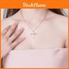 Elegante Silber Damen Kreuz Liebe Engel Herz Flügel Anhänger Halskette Für Stilvolle Damen