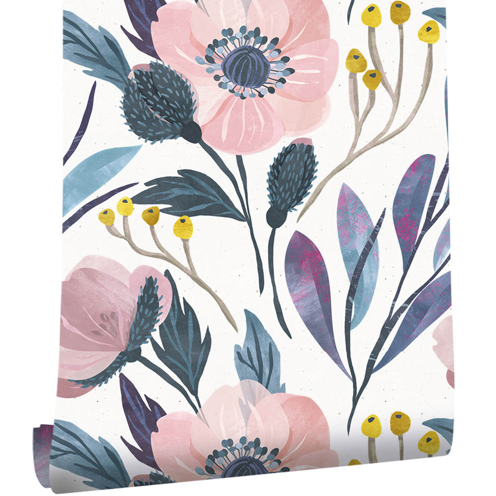 

3M/Roll Watercolor Peony Floral Peel And Stick Wallpaper Removable Multi-Color Self Adhesive Paper For Bedroom Home Decorative 3mx45cm