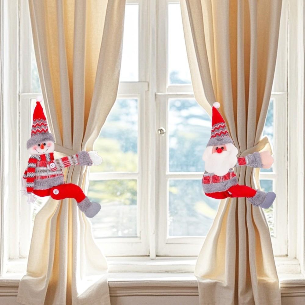 Plush Window Curtain Buckles Magic Tape Curtain Strap New Christmas Curtain Tieback  Home Decor