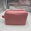 Vintage Striped Makeup Bag With Zipper Closure For Travel And Daily Use