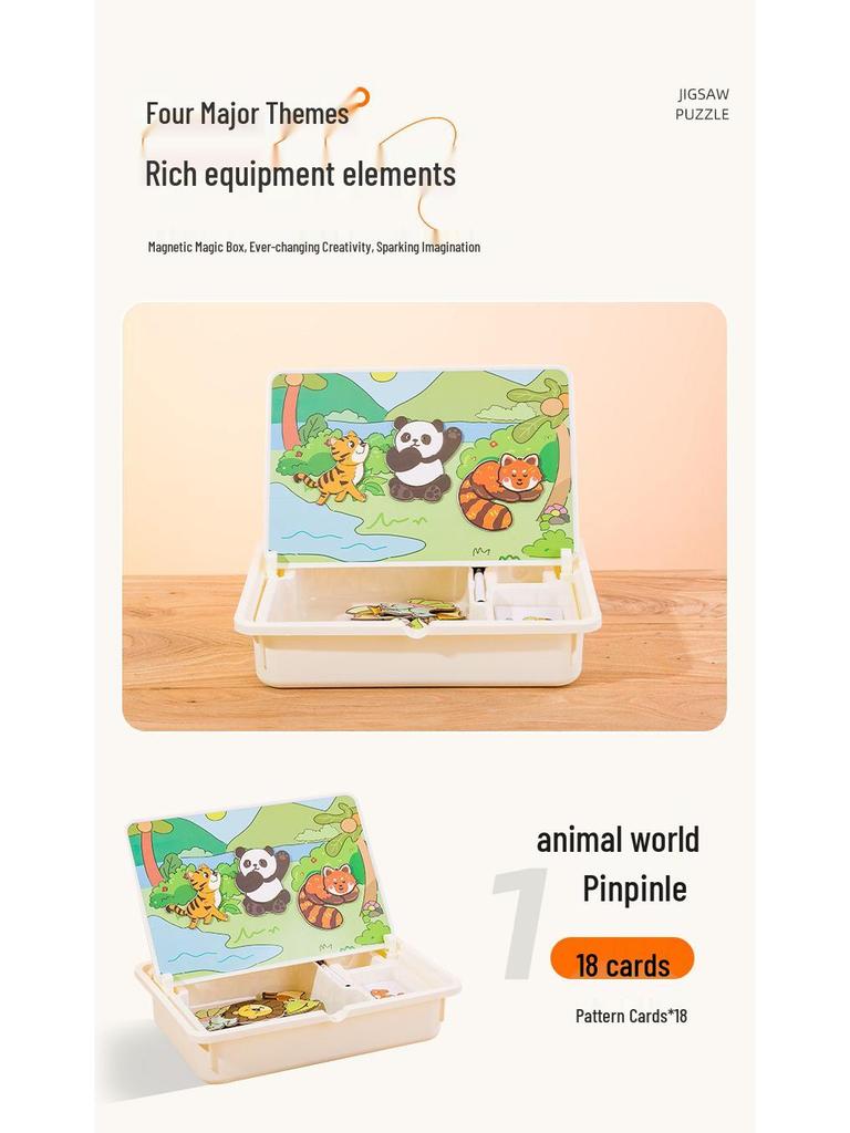 2025 Bestseller Magnetic Puzzle for Kids - Enhancing Intelligence & Early Education for 6-Year-Old Boys & Girls