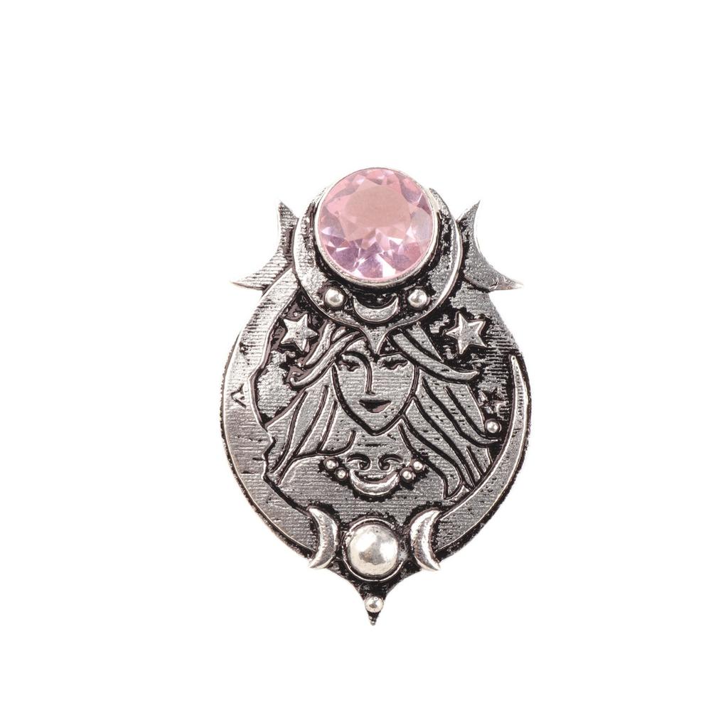 Vintage Pink Morganite 925 Sterling Silver Handcrafted Unique Jewelry Pendant CP-22-10