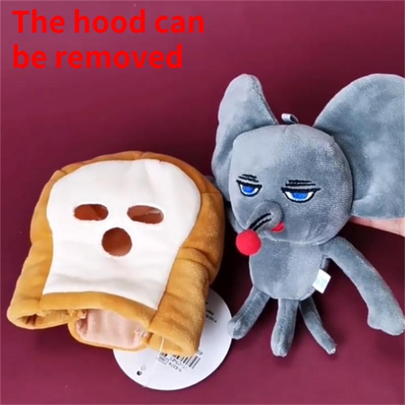 Cute Funny Cartoon Bread Thief Mouse Plush Toy Doll Pendant For Young Adults