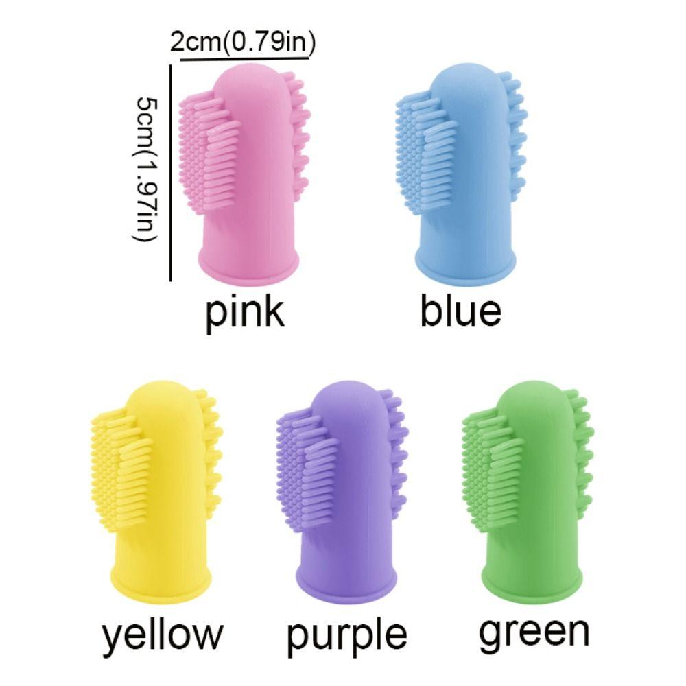 Bite Resistant Pet Finger Toothbrush Silicone Cats Mouth Cleaner  Remove Bad Breath