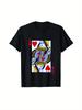 Men'S & Women'S Playing Cards T-Shirt - Queen of Hearts & King of Spades Design with Spade & Heart S