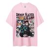 Hot Sale Demon Slayer Japanese Hot-blooded Anime Classic Loose Casual Oversized Short-sleeved Comfortable Soft Cotton Summer New Tee Oversized Top
