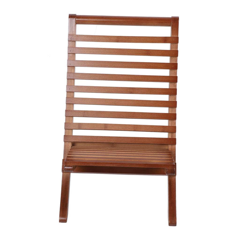 Holzstuhl Dunkelbraun Stilvoll Klappbar Ergonomisch Hohe Rückenlehne Stabile Unterstützung Holz Liegestuhl