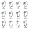 Adjustable Women's Proposal Ring with Six-Four Claw Design and 5A Eight Hearts & Arrows Cubic Zirconia
